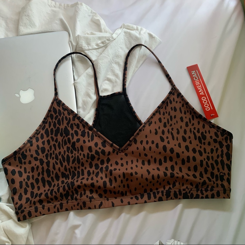 Good American Leopard Print Sports Bra Size 7 (4XL)